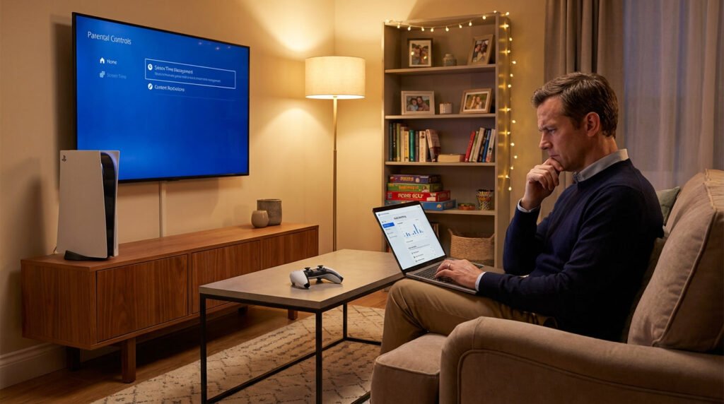 Parental Control PS5, keamanan anak PS5, monitoring game PS5