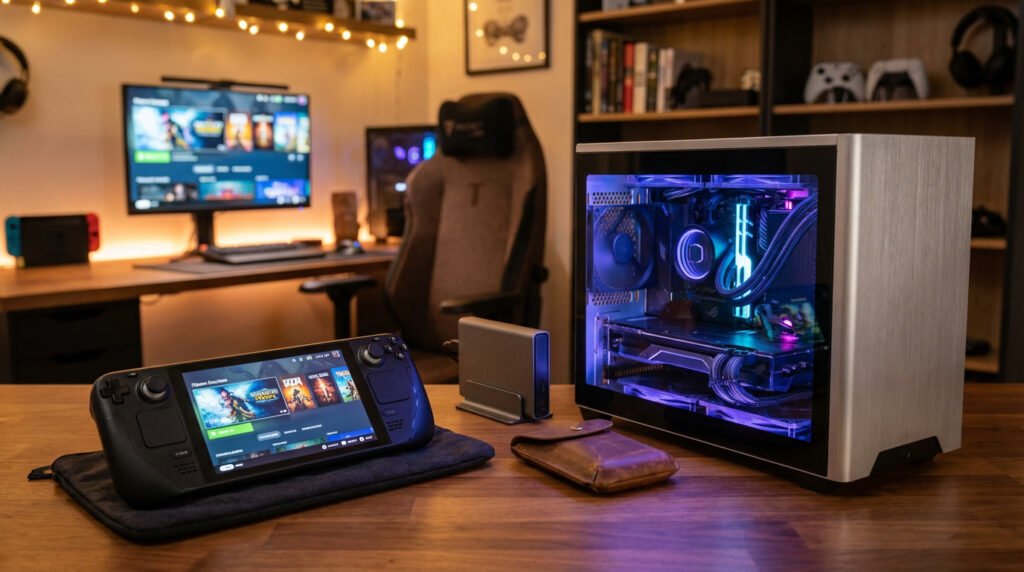 perbandingan gaming portable vs PC kecil